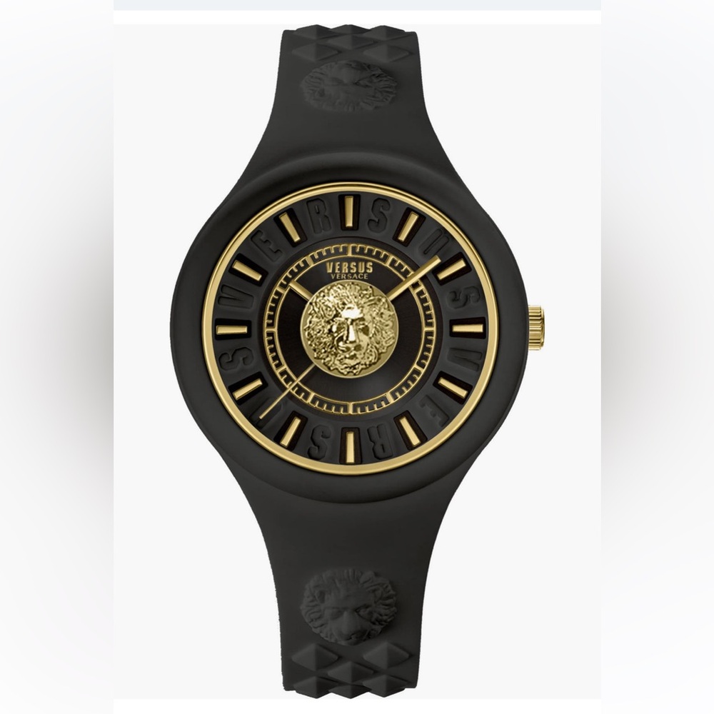 Versus Versace Black and Gold Watch